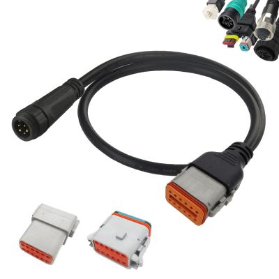 China OEM ODM DT06-12SA DT04-12PA DTM06-12SA DTM04-12PA Plug Automotive Plug Molding DT 12 Pin Male Female 12pin Cable German Male Connector for sale