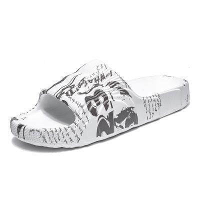 China Fashion Trend Men's Sandals Soft2022 Unisex Beach Sandalia Hombre de Logo Print Summer Solid Colors One Playa EVA Suave For Men Sandal for sale