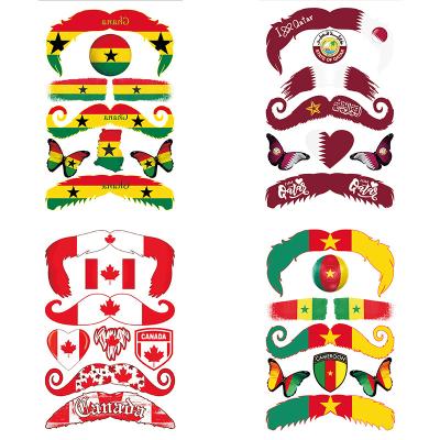 China Decorative Sticker Football Easy To Clean Qatar 2022 World Cup Props Tattoo Stickers for sale