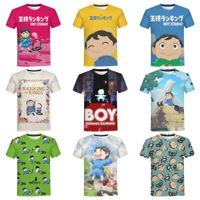 China 2022 QUICK DRY new Japanese Anime Rank of Kings 3D printed T-shirts for men and kids cute shirt fashion print personality cool tops for sale