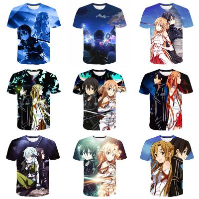 China Sword Art Online QUICK DRY SAO 3D Printed Shirt For Men Summer 3D Printing Shirt Men Manga Tee Shirt Harajuku Japanese Clothes for sale