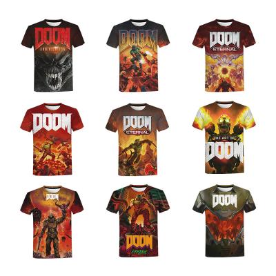 China QUICK DRY Doom 3D Game Print T-shirt Popular Shooting Streetwear Men Women Fashion O-Neck Short Sleeve Hip Hop T-Shirt Tees Tops Clothing for sale