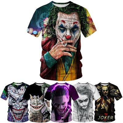 China 2022 Summer Newest QUICK DRY Clown 3D Printed Shirt For Men's Casual Clown Short Sleeve Joker 3D Printing Shirt From Men Funny Tee Tops for sale