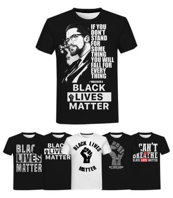 China Lives QUICK DRY Black Matter 3D Printed Shirts For Men And Women Short Sleeve 3D Printing Mens Shirt I Can't Breathe George Floyd Tops for sale