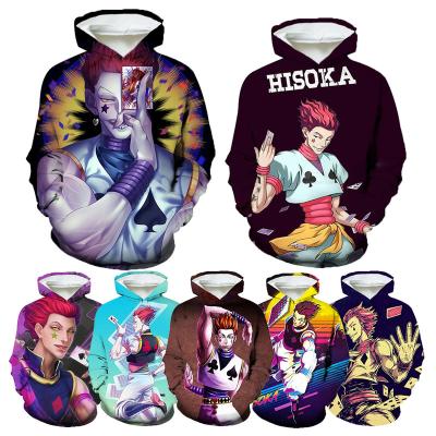 China Anti-pilling 2022 Japanese Anime 3D Printed Hoodies For Men Hisoka 3D Printing Men's Funny Fashion Casual Oversized Pullover Hoodies for sale