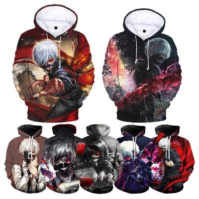 China Tokyo Ghoul Anti-pilling Men 3D Printed Hoodies For Men Anime 3D Printing Casual Fashion Harajuku Funny Oversized Pullover Hoodies for sale