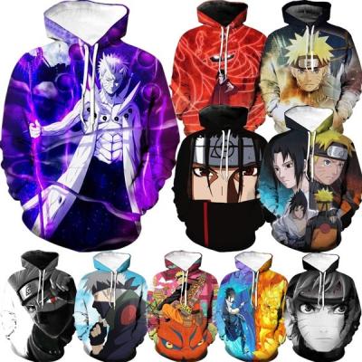 China Anti-pilling 2022 Japanese Anime 3D Printed Hoodies For Men Sasuki 3D Printing Mens Kakashi Fashion Casual Oversized Pullover Hoodies for sale