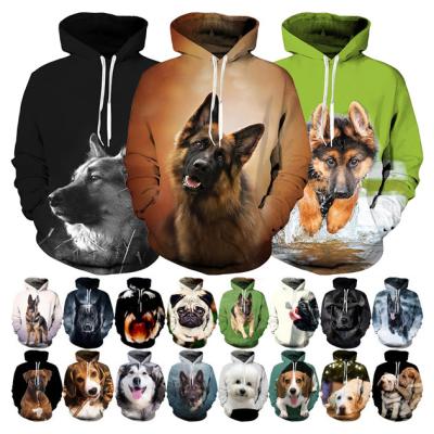 China Anti-pilling German Shepherd 3D Printed Hoodies For Men Cute Dogs 3D Printing Casual Funny Animal Men's Rated Pullover Hoodies for sale