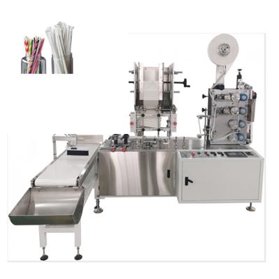 China High Speed ​​Individual Plastic Single Paper Drinking Straw Food Straw Packaging Machine Wrapping Machine Packing Maker for sale