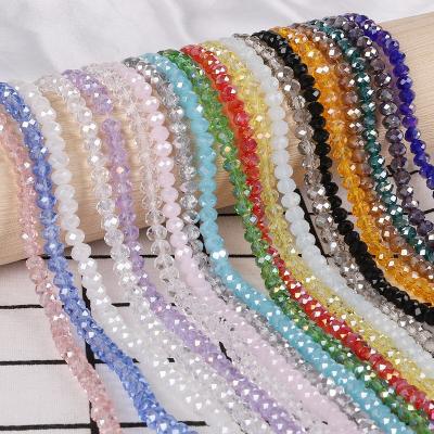 China Jewelry Making Wholesale Transparent Glass Beads With Ab Color Crystal Glass Beads for sale