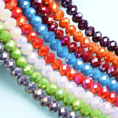 China Jewelry Making DIY Open 4/6/8/10mm Ab Coating Rondelle Natural Austria Crystal Faceted Glass Loose Spacer Beads For DIY Necklace Bracelet Jewelry Making for sale