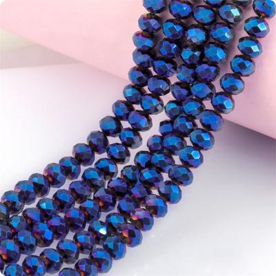 China Jewelry Making DIY Crafts 5 Colors 3/4/6/8mm Rondelle Natural Hematite Crystal Beads Faceted Lampwork Glass Beaded For Jewelry Making Diy Bracelet for sale