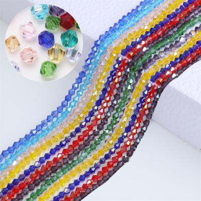 China Jewelry Making DIY Craft 2/3/4/6mm AAA Bicone Upscale Austrian Crystals Beads AB Color Coating Loose Bead Bracelet Jewelry Making Accessories DIY for sale