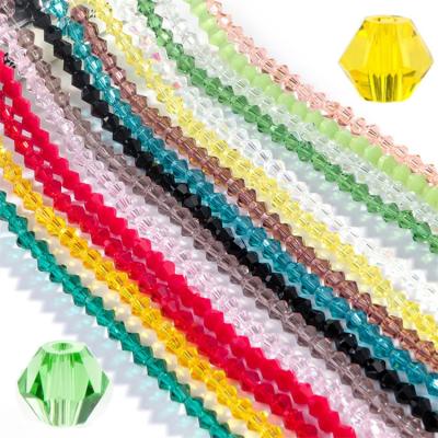 China Jewelry Making DIY Open 100pcs Multicolor 4mm Bicone Austria Crystal Beaded Charm Glass Fringe Loose Spacer Bead For DIY Jewelry Making for sale