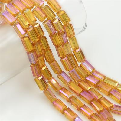 China Crystal 2*4mm/3*6mm Bugle Spacer Glass Beads Austria Crystal Long Tube Beads Lined For DIY Jewelry Making for sale