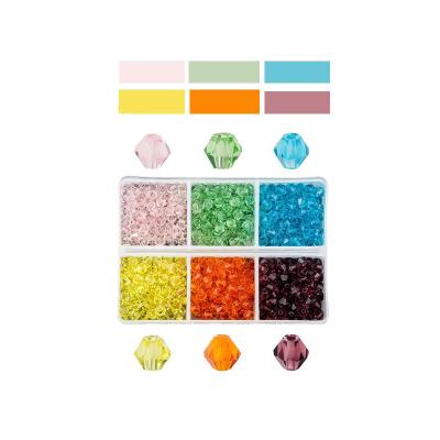 China DIY Jewelry Making Wholesale 600pcs 4mm Sea Glass Bicone Beads Bead Embroidery Crystal Beads Kit Faceted Austria For Jewelry Making for sale