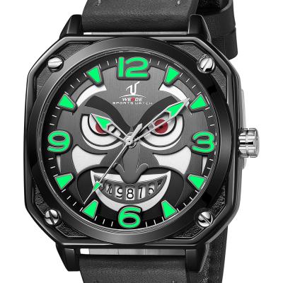 China New Arrival Halloween Clown Automatic Date Style Design Fashion Quartz Watch Luminous Sports Watches Men Wrist Watch for sale