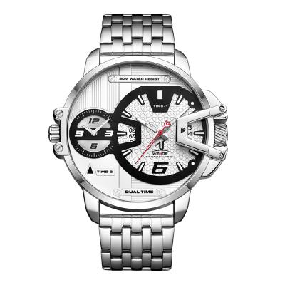 China Mens Automatic Wristwatch Stainless Steel Band Dual Time Zone Manufacturer Watch OEM Date Custom Logo for sale