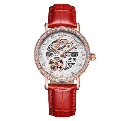 China Auto Date WEIDE Leather Watches For Lady Sapphire Wholesale Multifunctional 316L Stainless Steel Gold Luxury Mechanical Automatic Watches for sale