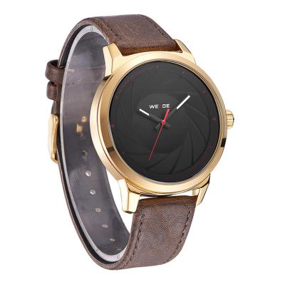 China WEIDE WD005 Date Brand Automatic Luxury Men's Simple Style Watches Gold Plated Minimalist Wristwatch Manufacturer for sale