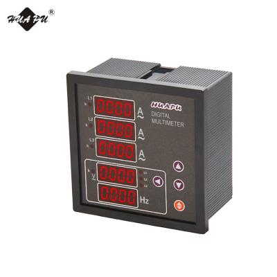 China For Measuring Current Three-phase Digital Meter Measurement Combination Panel UIF Current-Voltage Frequency 96*96mm Five Rows LED for sale