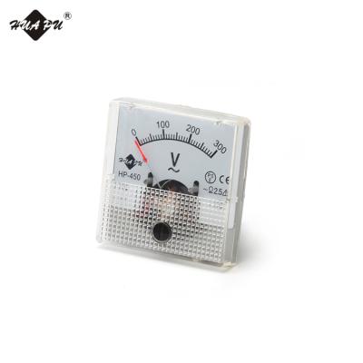 China Rectangle Shape Indicator HP-450 45*45mm Panel Voltage Meter Iron Structure Moving Type AC Voltmeter 45*45mm for sale