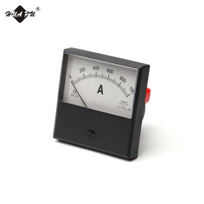 China High Accuracy 1.5 Class Indicator Type DC Rectangle Shape Panel Amp Meter 80*80mm Current Ammeter HP-80-1 80*80mm for sale