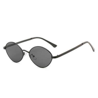 China Fashion Sunglasses Small Size Women Designer Metal Frame Sun Glass Shades Oval Vintage Sun Glasses for sale