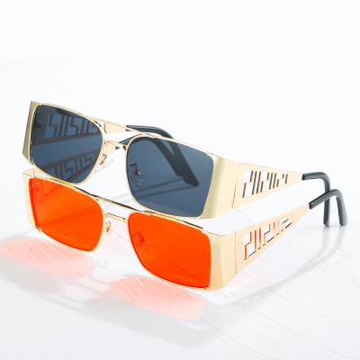 China 2022 New Square Sunglasses Unique Oversized Plastic Metal Designer Shades Custom Men Women Retro Fashion Sun Glasses UV400 for sale