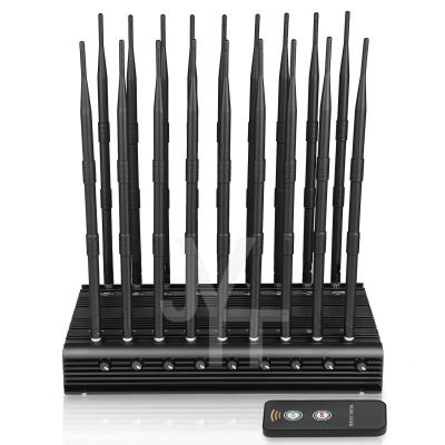 Chine 18 antennas signal jammer blocking all 2G 3G 4G 5G WIIFI GPS RF LOJACK signals with remote control. à vendre