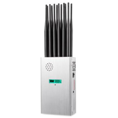 China 12 Antennas Full Bands Multifunctional Mobile Phone Signal Jammer Blocking  All 2G.3G.4G.5G Cellphone Signals and GPSL1 WIFI Lojack Signals for sale