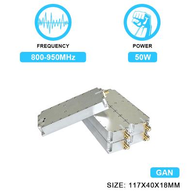 China 50W 800-950MHz Fpv Uav C-Uas Jamming System Anti-Drone Module with RF Power Amplifier and GaN and Isolation Protector for sale