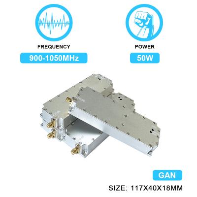 China 50W 900-1050MHz PA Power Amplifier Signal Blocking Device Anti Drone Fpv Uav Drones Module with GaN and Isolation Protector for sale