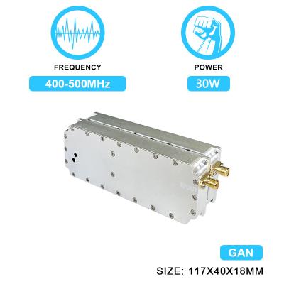 China 30W 400-500MHz Power Amplifier Module for Drone Jamming Device Uav GaN PA Anti Drone Shielded Counter Jamming System With  GAN And Isolation Protector à venda