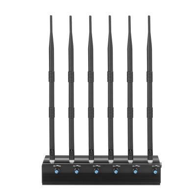 China Adjustable 6 Antennas 15W High Power 3G/4G Cell phone Jammer ( 4G LTE + 4G Wimax) for sale