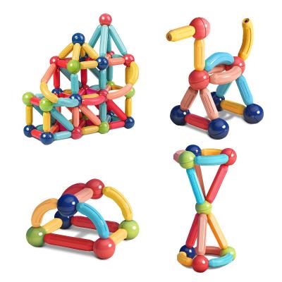 China Kids Building Block Toy New Arrival Colorful Brain Game Educational 3D Magnet Stick Building Toy for sale