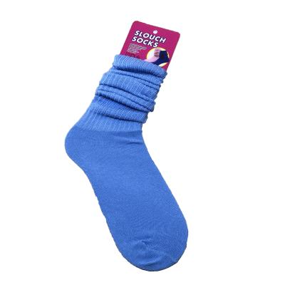 China Wholesale Soft QUICK DRY Plain Long Bangs Woman Girls Slouch Loose Socks for sale