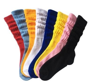 China Japanese Rubber Stocking Knee-socks Women's Cotton Solid Socks Autumn And Winter Slouch Socks 2021 Women's QUICK DRY Highs for sale