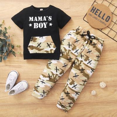 China Hot Sale T-shirt+pants Kid Boy Clothes 1-4 Years Old Black T-shirt And Pants Sets Summer Kids Boys Clothing Sets for sale