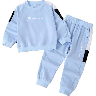 China Casual Boy's Suits 2 to 7 Years Letters High Quality Cotton Sweaters and Pants Autumn Spring Boy's Clothing Set for sale