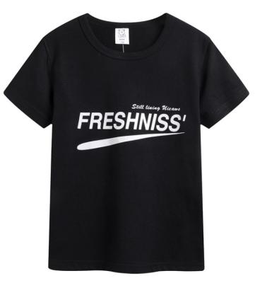 China Breathable Custom Boys T-shirt Summer Private Label Girls Clothes White T-shirt Print Boys OEM T-shirt for sale