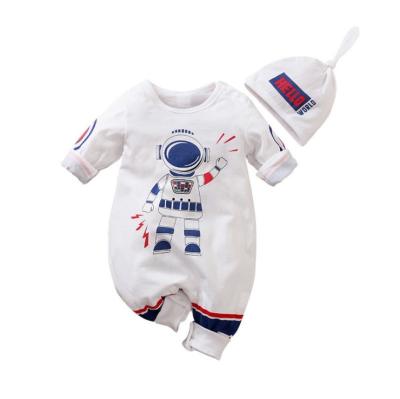 China 3-18 Months Breathable Baby Boy Astronaut Printed Spring Autumn Cotton Baby Boys Jumpsuits Overalls for sale