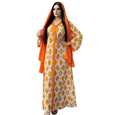 China Polyester Matchyou Dubai Islamic Dress Ramadan New Women's Long Dress Jalabiyas Long Dress Muslim Islamic Clothing Kaftan for sale