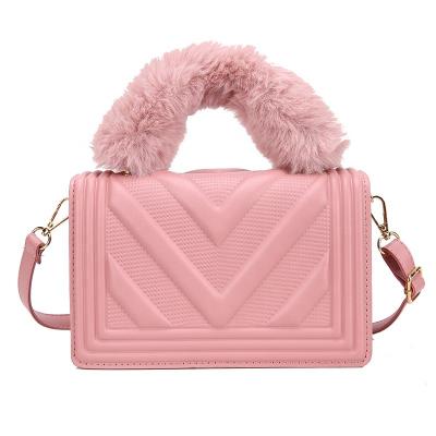 China 2021 New Design Fashion Women Bags Elegant Women Bags Handbag With Fluff for sale