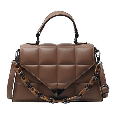 China Fashion PU Purses Women Bags and Lattice Leather Chain Handbags for sale