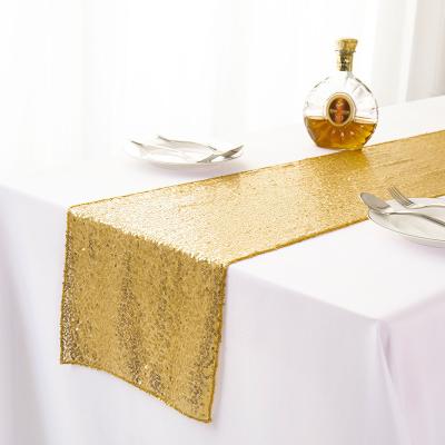 China Red Rose Gold Table Runner Flag Runners 12 x 72inch Home Sequin Tables for Home Birthday Party Wedding Christmas Decoration for sale