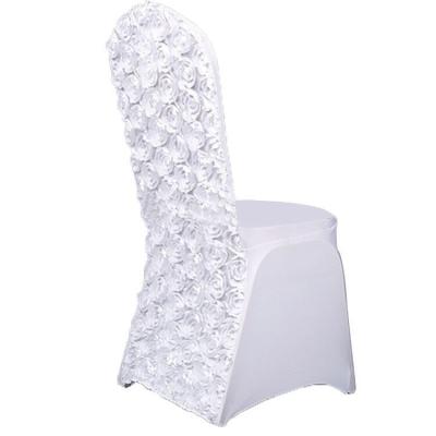 China SPANDEX wedding rose spandex chair cover for outdoor hotel party chair decoration for sale