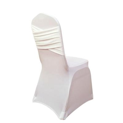 China SPANDEX Spandex Cross Band Chair Cover For Outdoor Hotel Party Wedding Chair Decoration for sale