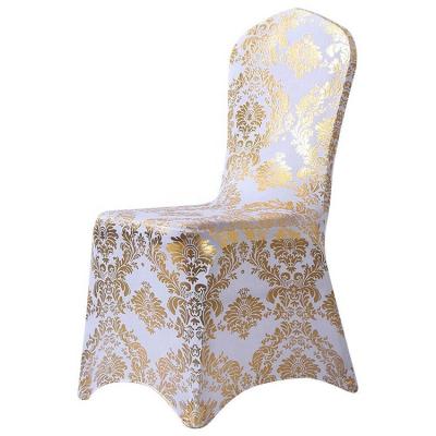 China SPANDEX Spandex Flocking Chair Cover For Outdoor Hotel Party Wedding Chair Decoration for sale