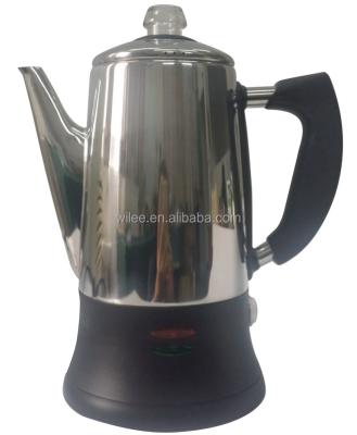 China 6/8/10/12 Cup Stainless Steel Teapot Coffee Percolator Coffee Pot for sale